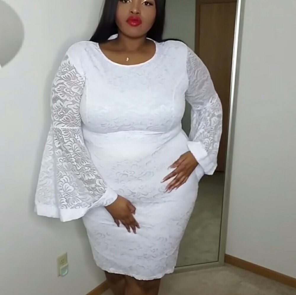 Bell Sleeve Lace Dress